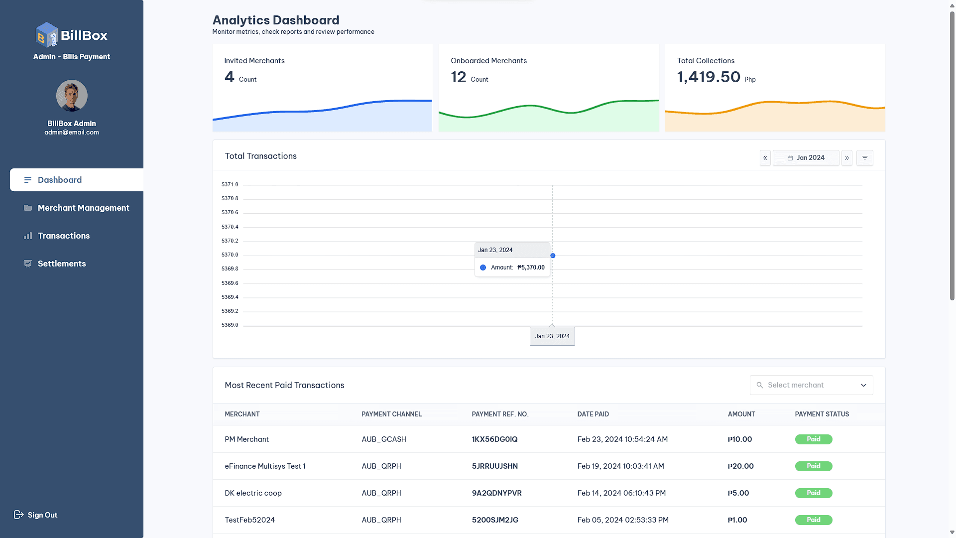BillBox screenshot